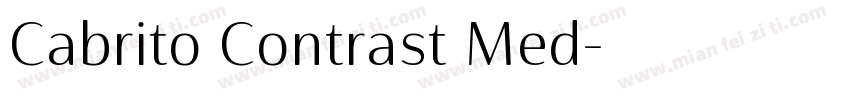 Cabrito Contrast Med字体转换